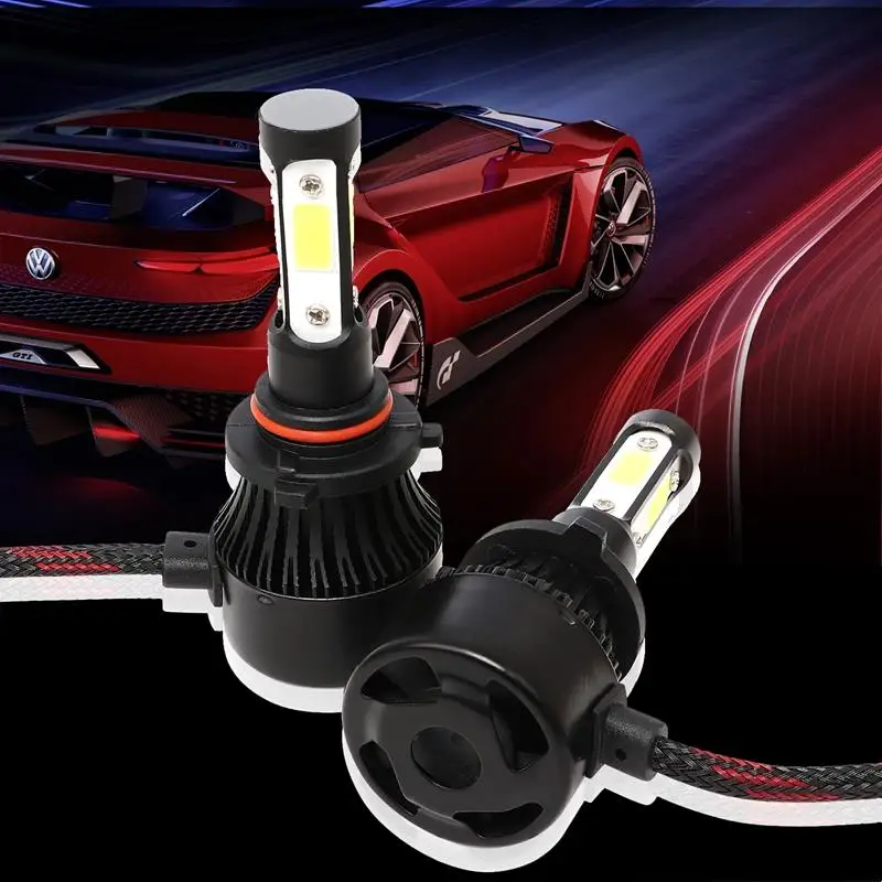 X7 9005 автомобилей Светодиодный лампы 6500 K 72 W 8000LM светодиодный налобный фонарик COB Туман светло-черный