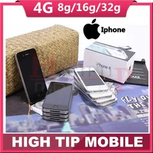 Free gift! 100% Factory Original Unlocked Apple iphone 4G 8GB/16GB/32GB Cell phone 3.5 inch GPS WIFI 5MP 1 year warranty