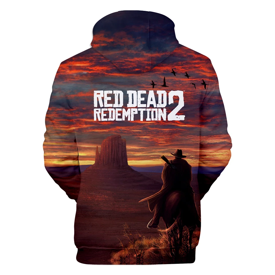 Толстовка с капюшоном Red death redemption 2, популярная повседневная одежда для фанатов аниме, молодежная одежда, новинка