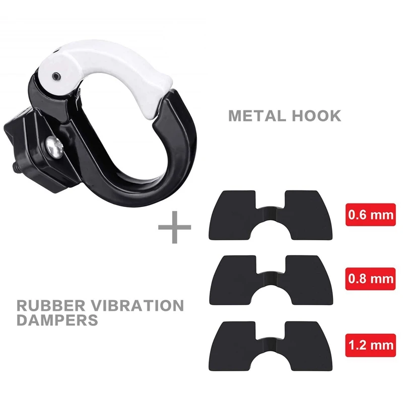 

New Sale Metal Hook + 3Pcs Silicone Vibration Dampers Buckle Front Hook Claw Gadget Fits Hanger Bag and Dampeners Parts for M3