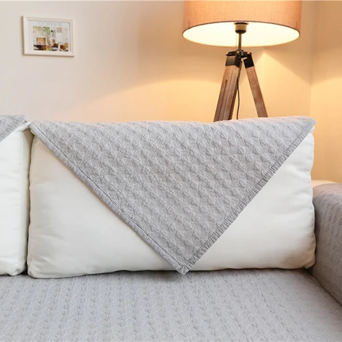 1 шт. анти-грязный Хлопковый чехол для дивана Пэт собака коврик подушка все включено съемный мульти-размер угловой диван полотенце для секционного дивана - Цвет: 2 grey