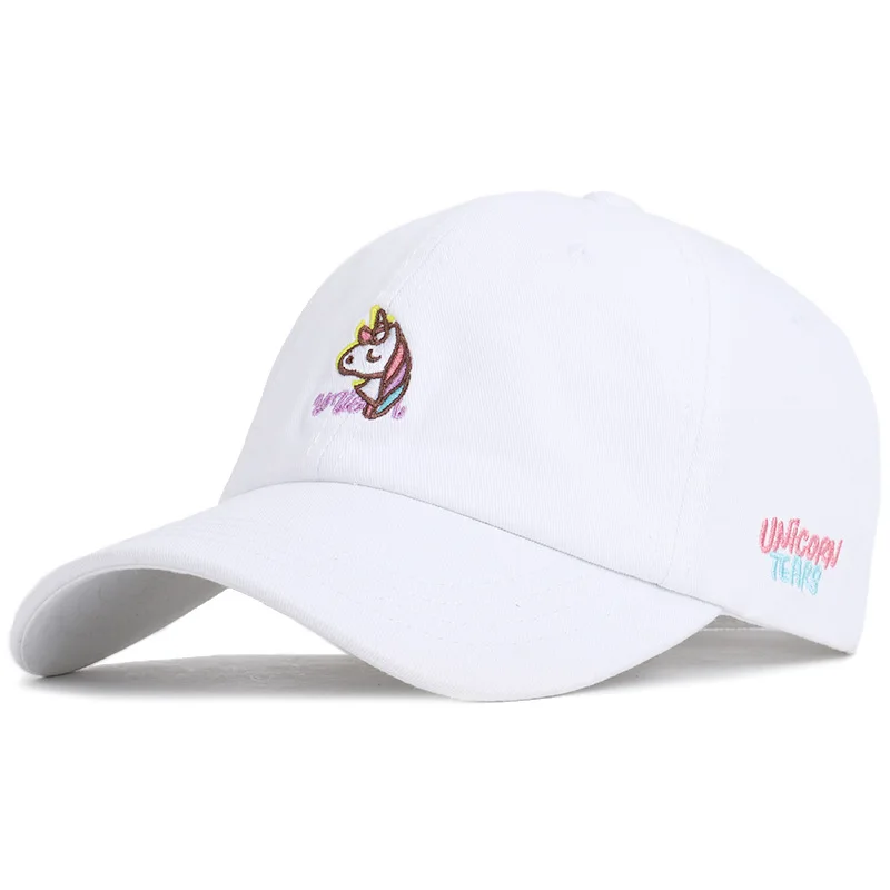 

Cartoon Unicorn Embroidery Cotton Baseball Caps Leisure Summer Mesh Casquette Sun Hats Women Child Snapback Unisex Adjustable