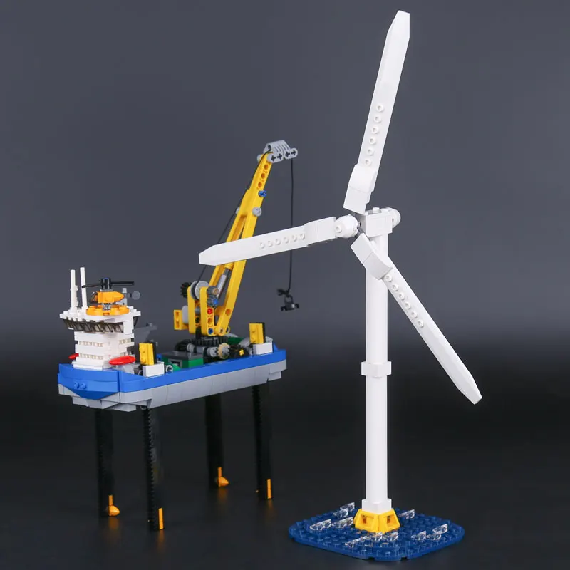 

37002 Ideas Borkum Riffgrund Wind Turbine Building Blocks Model Bricks Toy Compatible With Legoinglys 4002015 Kid Toys Gifts