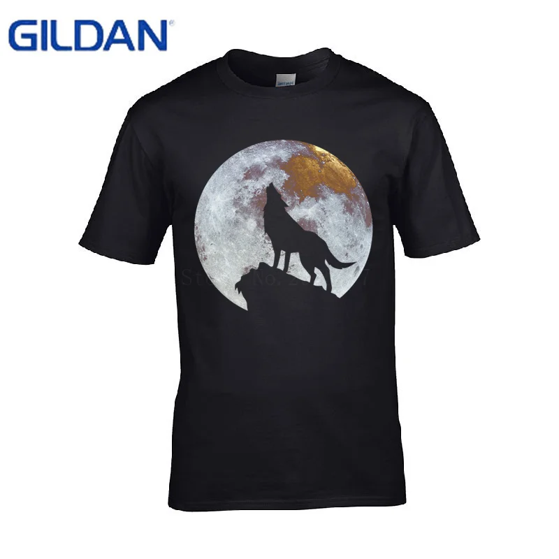 Funny Wolf men t shirt Fashion 100 cotton tshirts homme plus size 4XL