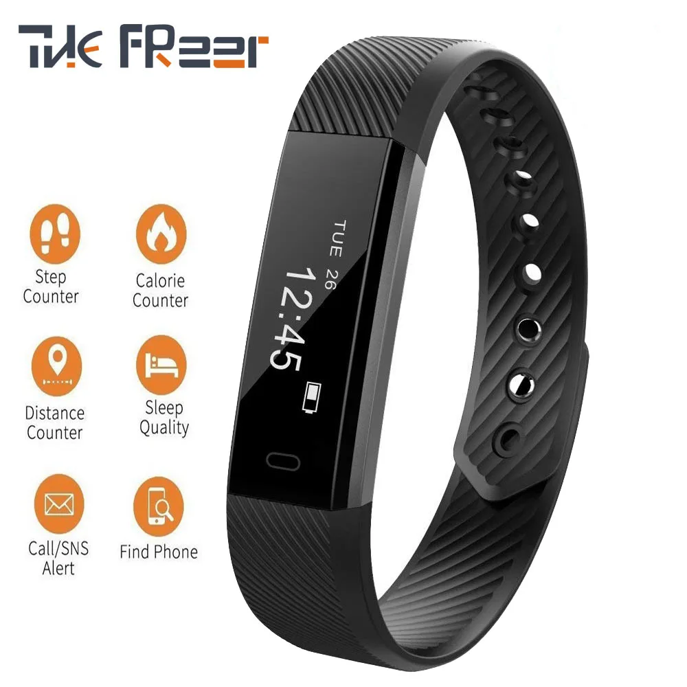 

ID115 Smart Bracelet Sport Fitness Tracker Waterproof Smart Wristband Pedometer Clock Sleep Monitor Bluetooth Smartband for Men