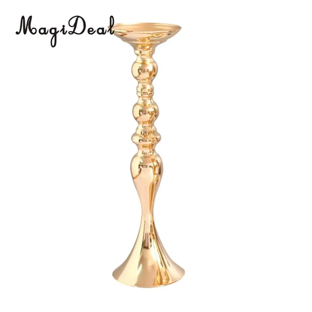 Большая металлическая ваза для цветов домашний декор свадебный чехол подсвечник чайный светильник подсвечник - Цвет: Gold L
