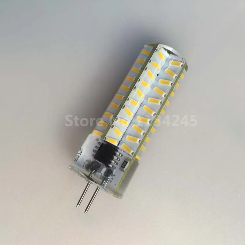 Новый дизайн затемнения G4 4014 smd ламп 8 Вт 80leds Droplight силиконовые Средства ухода за кожей лампы переменного тока 220 В 110 В 50% ярче, чем 3014 2 шт./лот