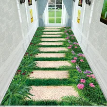Сад 3D ковер настраиваемая длина коридор прохода лестница прямоугольный вертикальный ковер спальня полная кровать прикроватный Вход дом