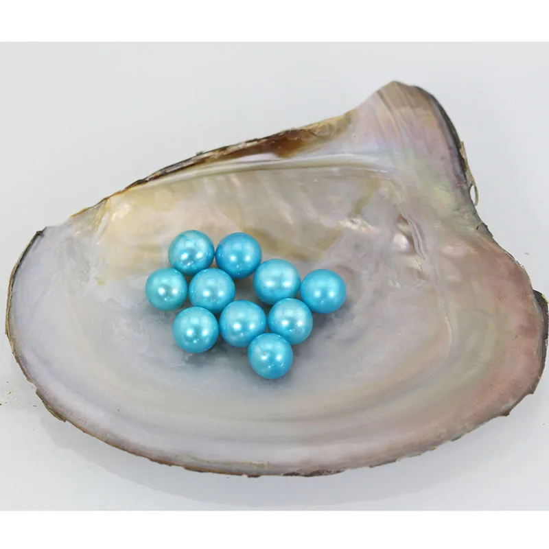 2018 New Teal Colored Pearls 7 8mm Dyed Undrilled Freshwater Loose