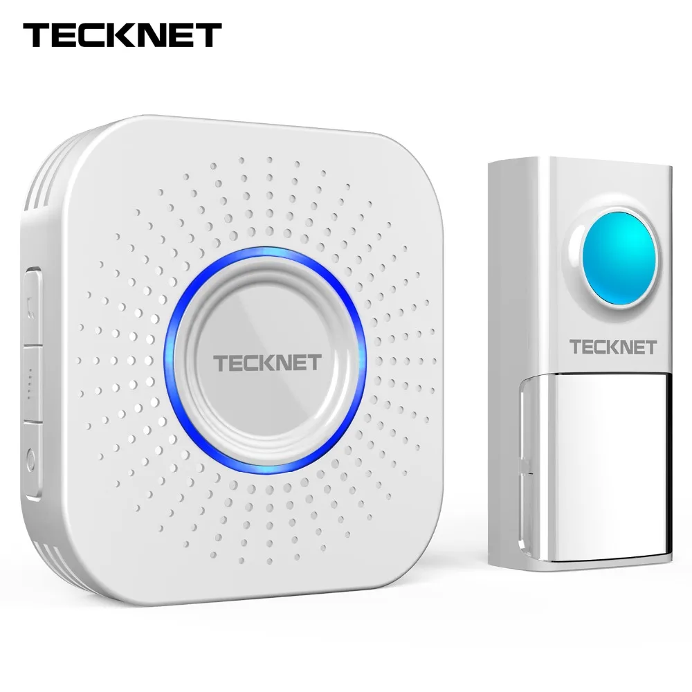 TeckNet беспроводной дверной звонок 150 м комплект IP55 Водонепроницаемый светодиодный