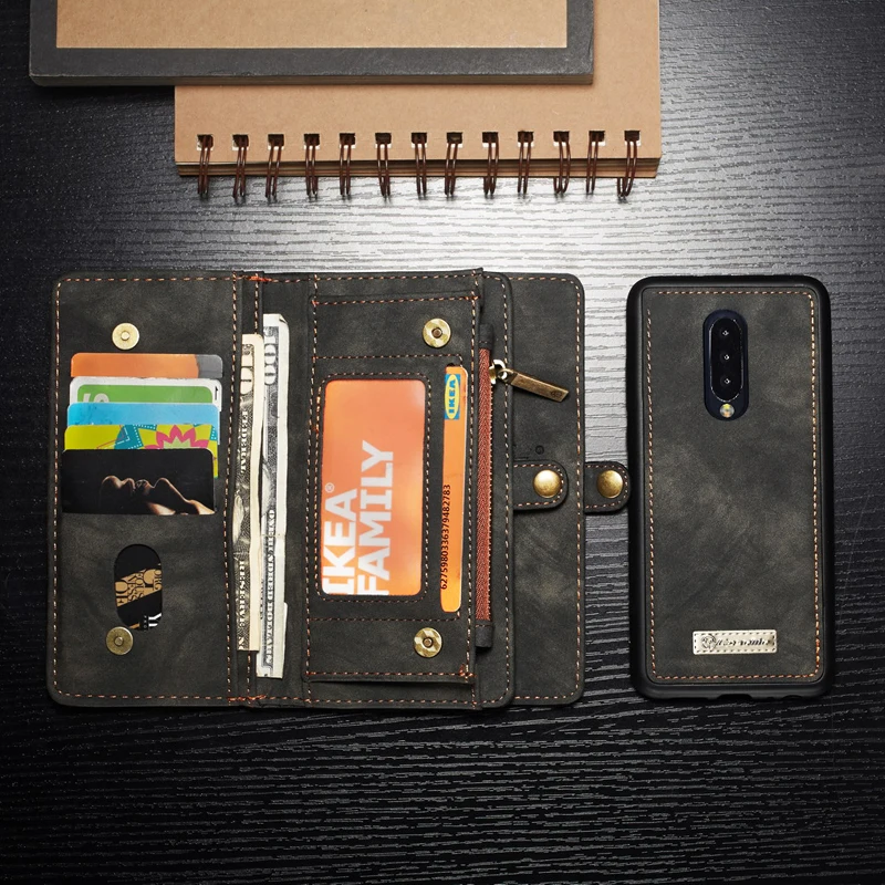 Чехол книжка Oneplus 7 Pro кожаный чехол на молнии для телефона One Plus 1 +