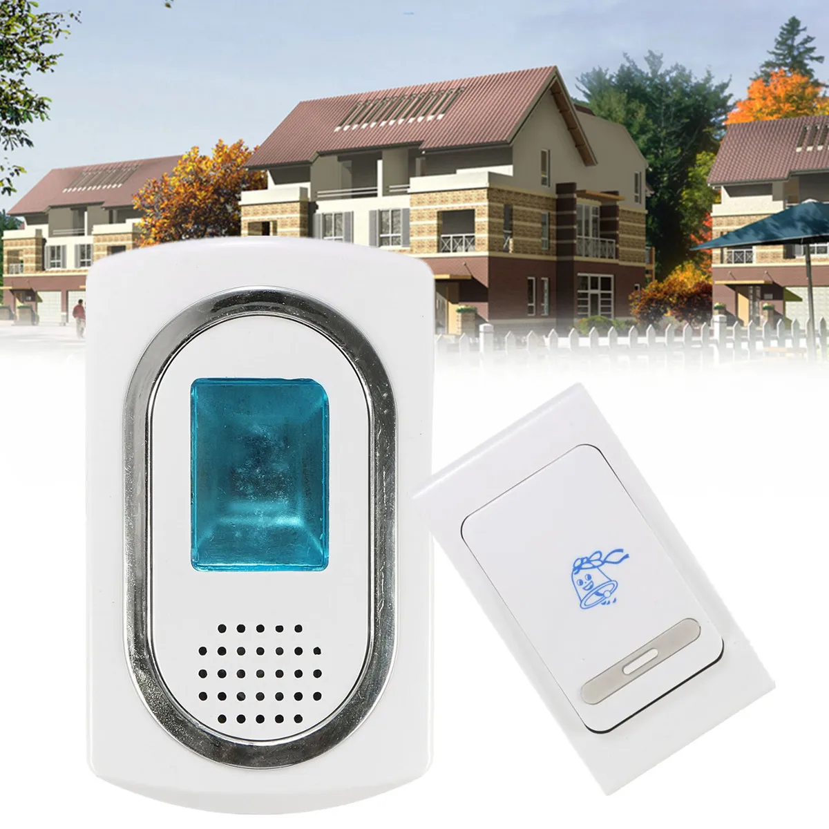 

100M Wireless Digital Cordless Doorbell Wifi 36 Chime Smart Home Wall Battery Charged Door Bell 15W 9V Waterproof