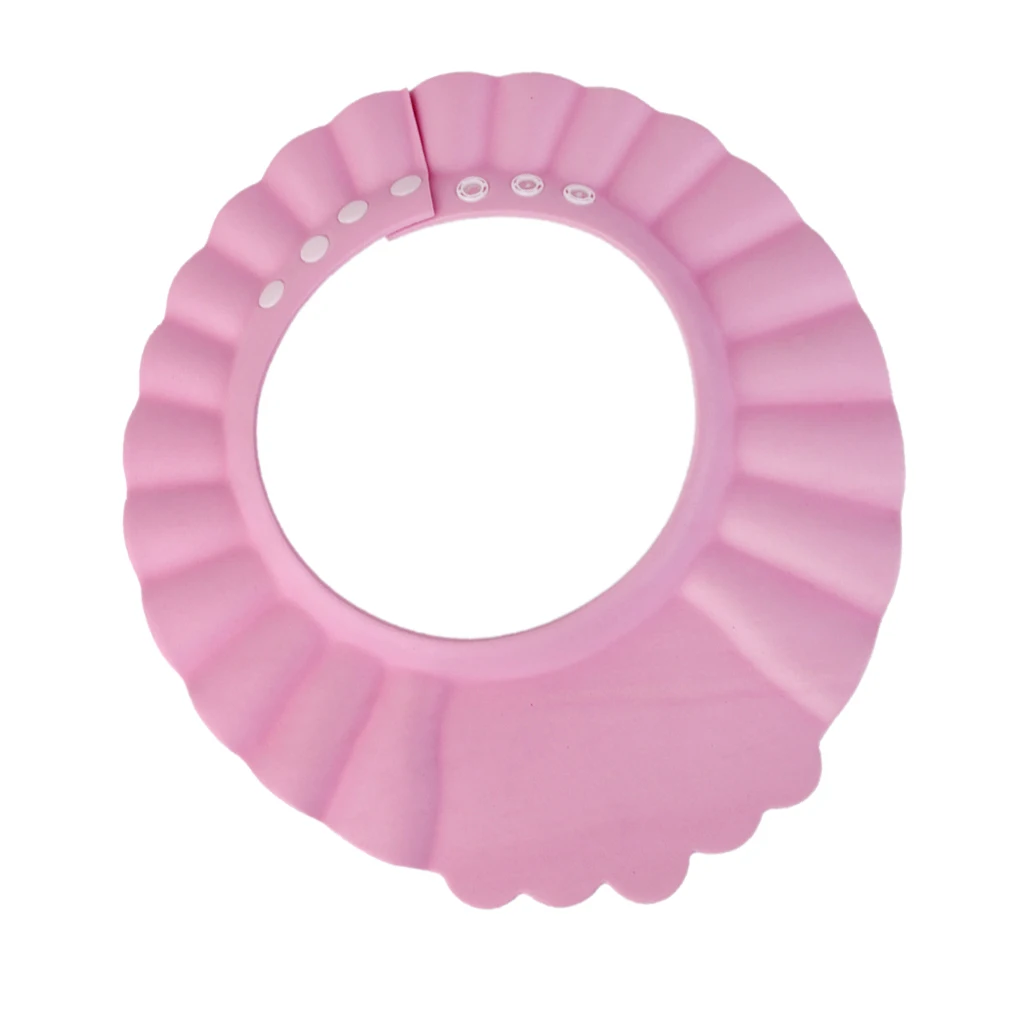 One Piece EVA Baby Kids Swimming Swim Bath Bathing Bathroom Shower Adjustable Cap Wash Cutting Hair Shield Waterproof Visor Hat