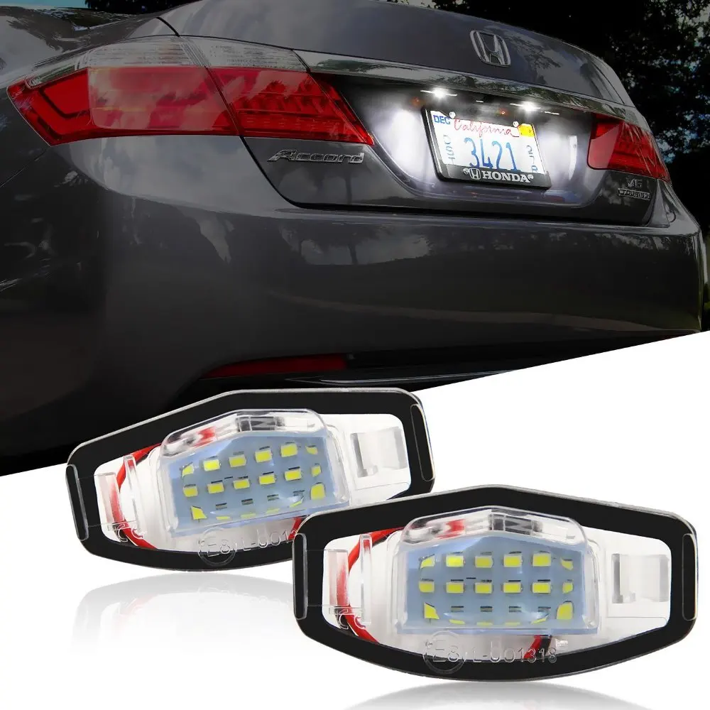 

1Pair White LED Number License Plate Light For Hond civic 2000-2015 5w 12v Auto Light Free Shipping