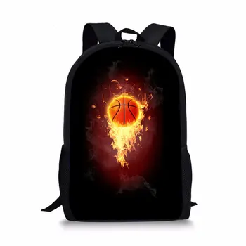 

THIKIN Basketball 3D Print Backpacks for High School Student Cool Schoolbags Boys Bookbag Fashion Sports Design Mochilas Custom