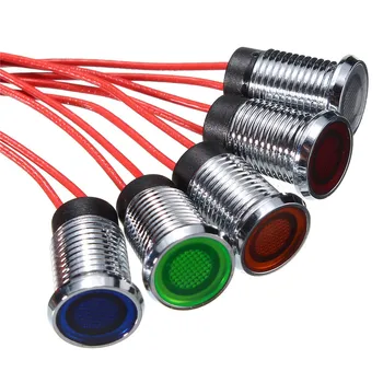 

8mm LED Auto Car Vehicle Dash Panel Pilot Indicator Instrument Light Signal Lamp Red Blue Green White Yellow 12V Car Styling