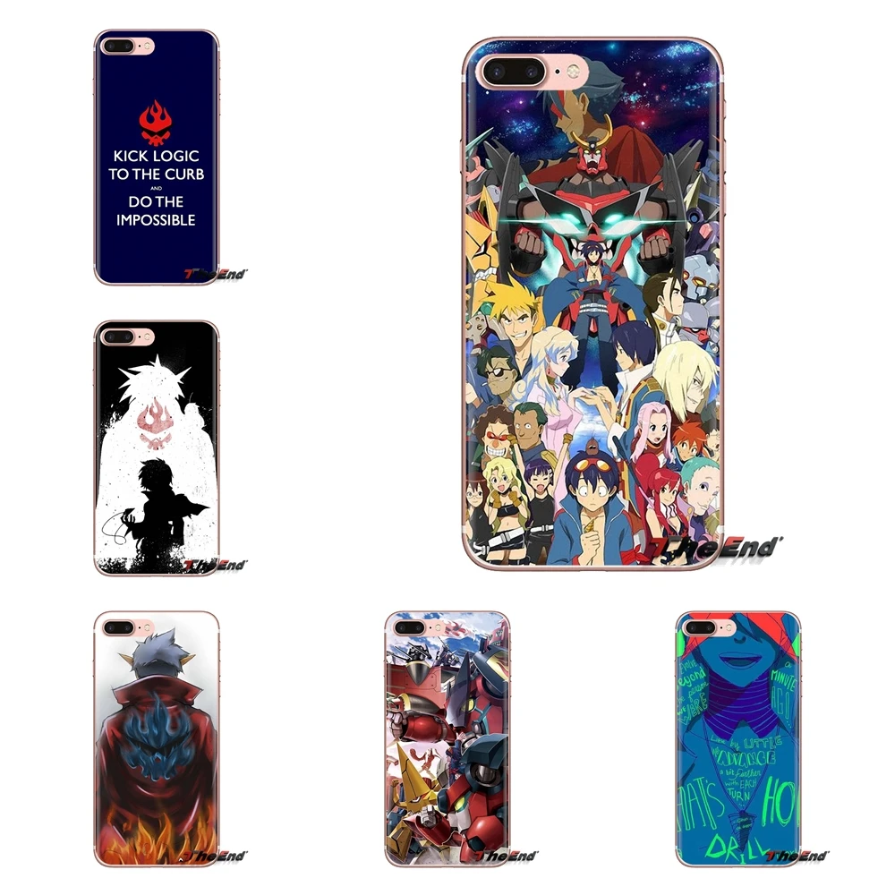 Мягкий ТПУ Чехол аниме Tengen toppa gurren lagann для HTC One U11 U12 X9 M7 M8 A9 M10 E9 Plus Desire 630 530 626 628 816 820