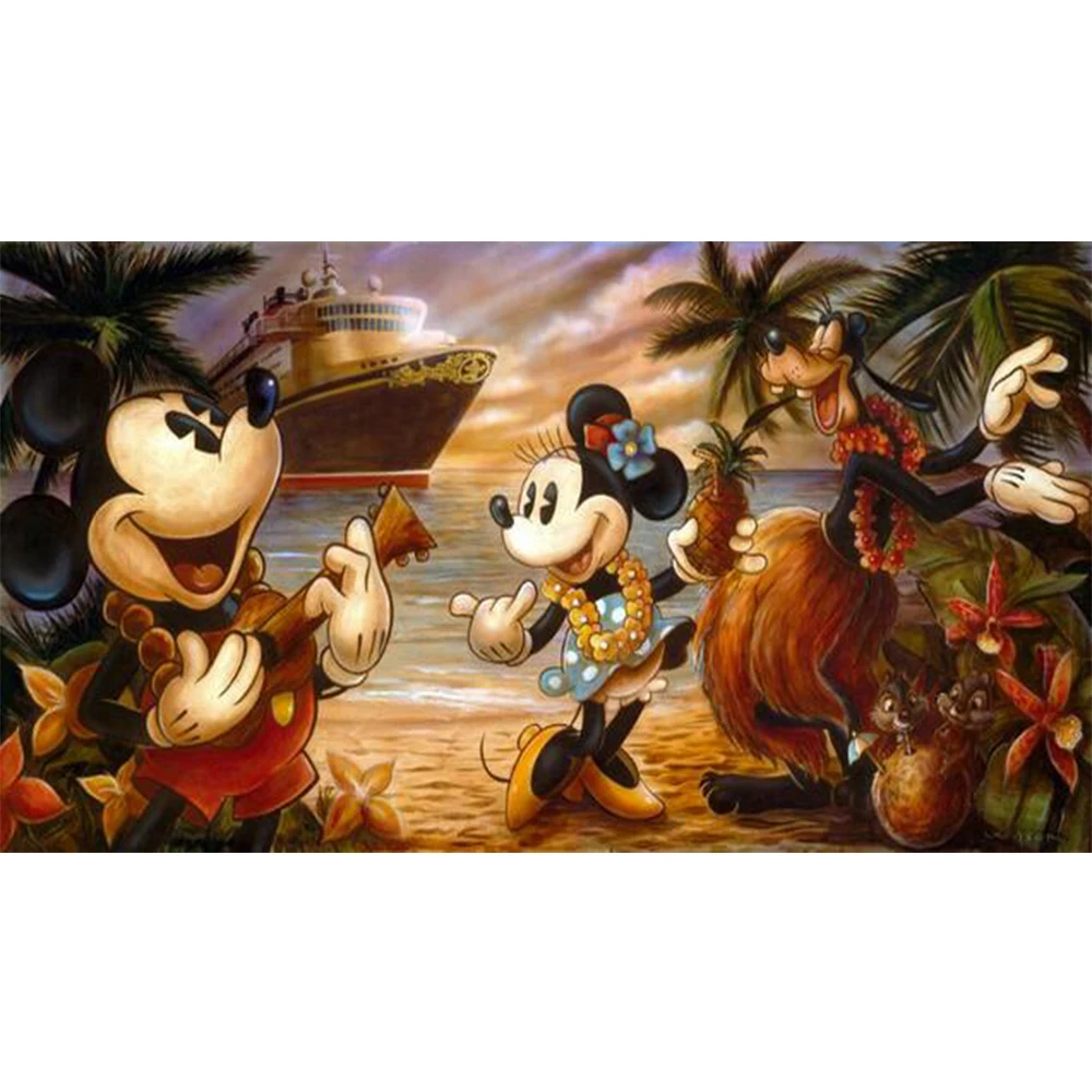 

DIY 5D Diamond Painting Cross Stitch picture Diamond embroidery cartoon Disney Mickey mouse full square rhinestone Mosaic C458