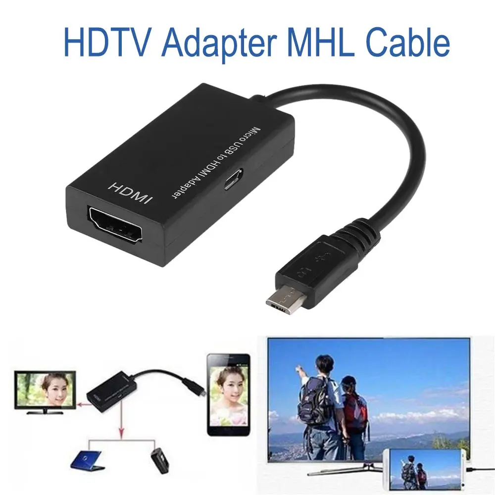1 шт. Универсальный переходник с USB на HDMI 1080P HDTV MHL для Android Huawei Samsung Xiaomi видеокабель