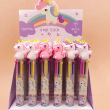 1 шт. Kawaii животное Единорог 8 цветов пресс шариковые ручки школьные офисные поставки подарок канцелярские товары случайный цвет