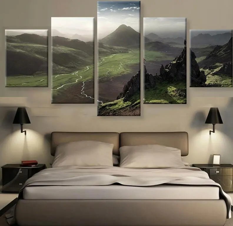 5 Piece HD Print Painting Distant Wonderland For Home Decor Paintings on Canvas Wall Art for Decorations Artwork | Дом и сад