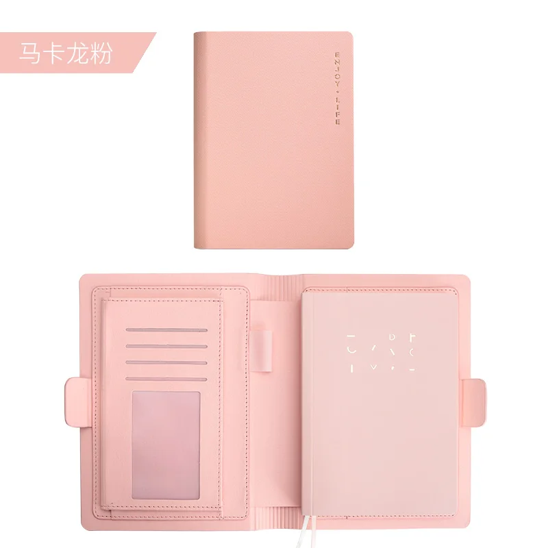 Прекрасный цветной дневник путешественника, A6 записные книжки, записные книжки, подарок на день рождения для девочки, офисный деловой планировщик - Цвет: Pink without Pen