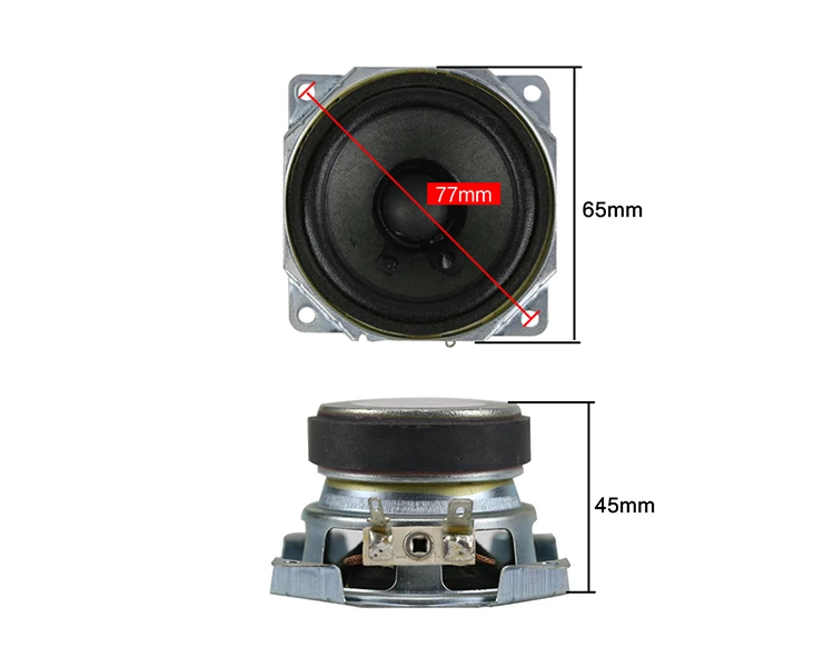 GHXAMP 2,5 дюймов СЧ-динамик, динамик, 4 Ом, 10 Вт, двойной Магнитный бумажный таз, ткань, край, звук, колом, громкий динамик, сделай сам, 1 пара
