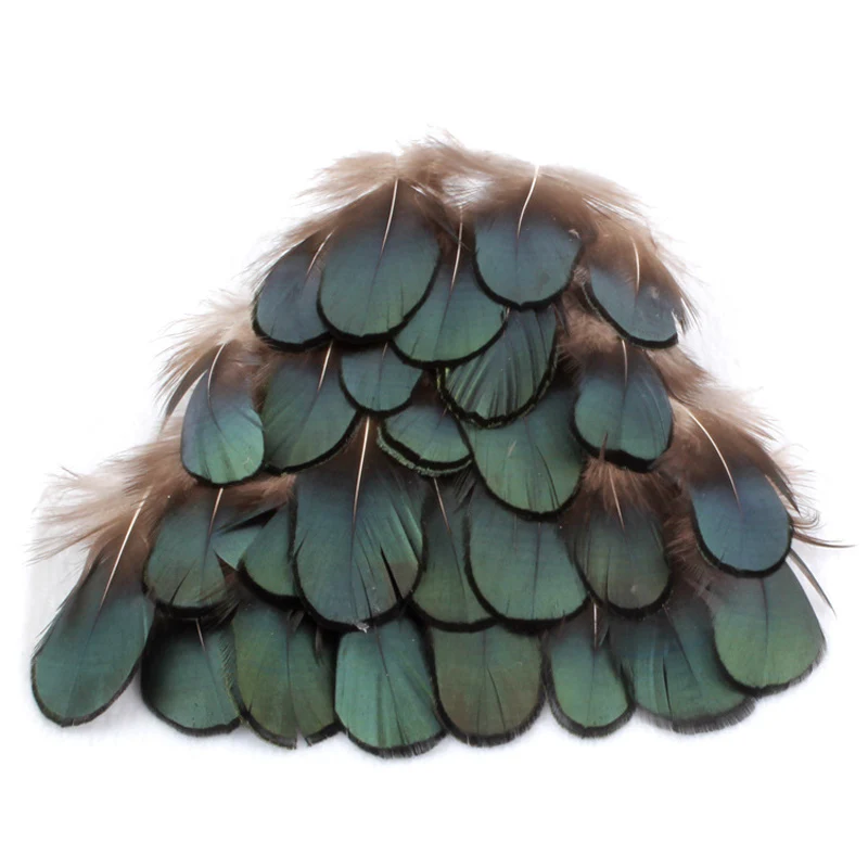 

Mask Props Green Pheasant Feathers Crafts Millinery Embellishments 100 Pcs Handicraft Decor Clothing Bags Earrings