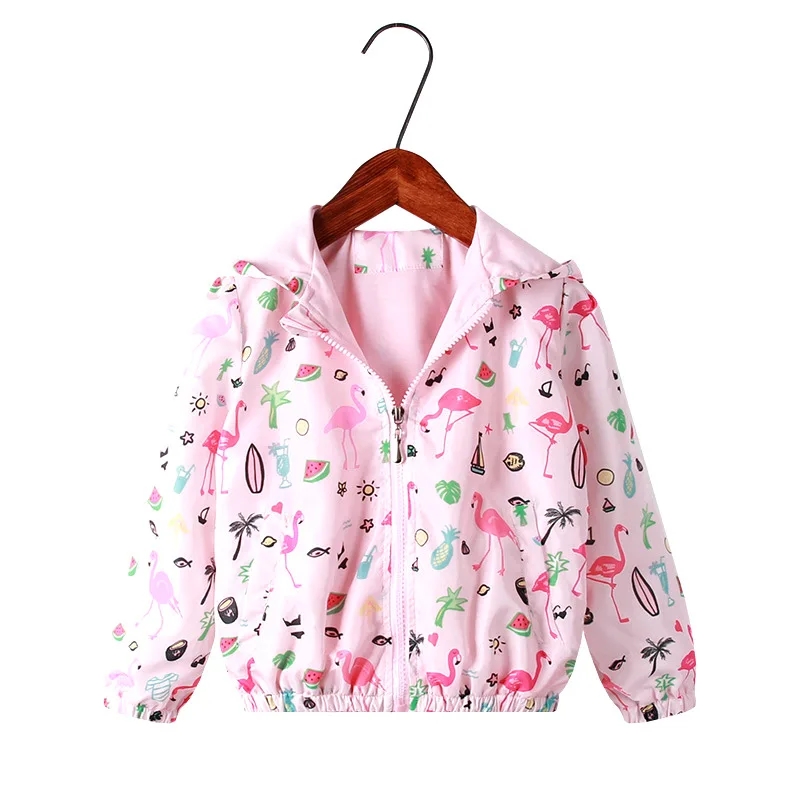 

Baby Girls Jacket 2019 Spring Autumn Printing Cute Girls Trench Outerwear Flower Kids Girls Windbreaker Coat Children Clothing