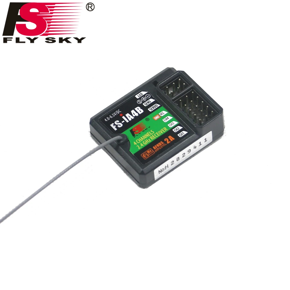 

Fly Sky FS-IA4B 2.4G 4CH Receiver Support Data Backhaul PPM Output iBus Port for FS i4 i6 i10 iT4S Transmitter RC Car Boat