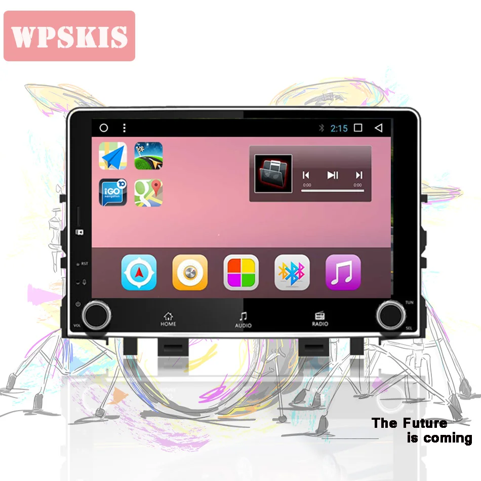 Cheap Android 9.0 64G Car DVD Player GPS Glonass Navigation Multimedia for Kia rio 2017 2019 Auto RAM 4GB Radio Audio Video Head Unit 1