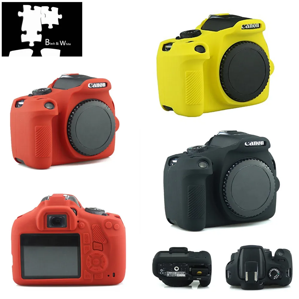Силиконовый кожаный чехол для брони защитный Canon EOS 1500D 2000D Rebel T7 Kiss X90 цифровая