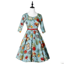 Новое весеннее винтажное платье в стиле Одри Хепберн, ТРАПЕЦИЕВИДНОЕ женское платье до колен с коротким рукавом и круглым вырезом