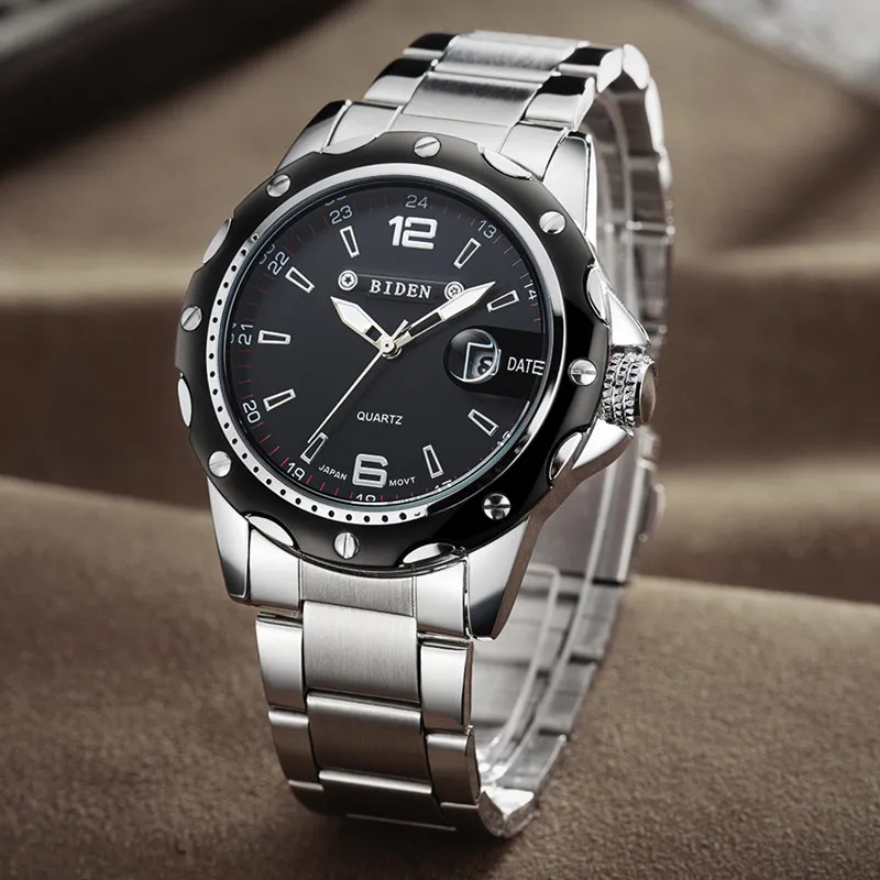  Mens Watch Top Brand Luxury Full Steel Date Sport Military Watches Waterproof Male Quartz Analog Wr