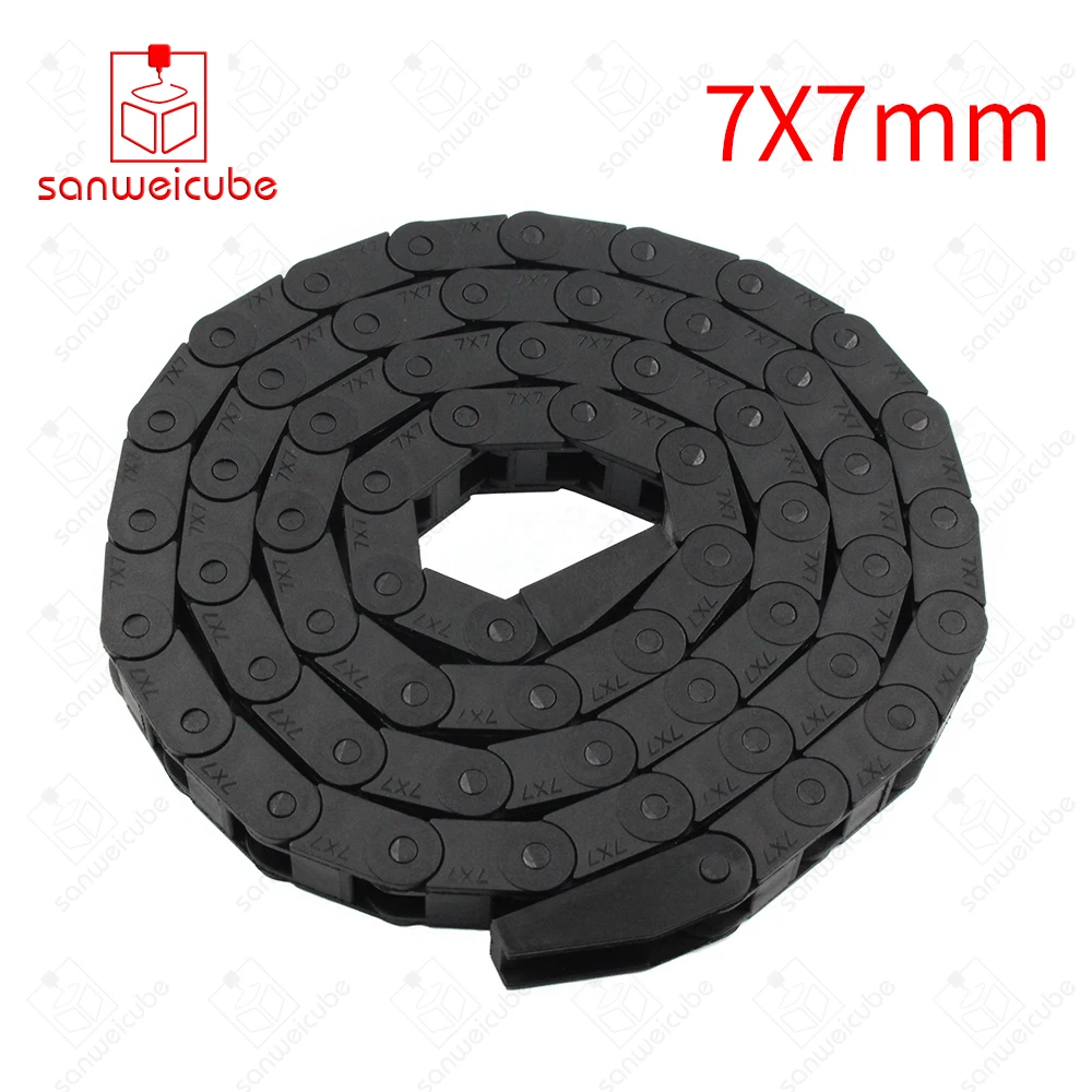 

Cable Drag Chain 7*7mm Wire L1000mm Carrier with end connectors L1000 mm CNC Router Machine Tools Transmission Chains 7*7mm