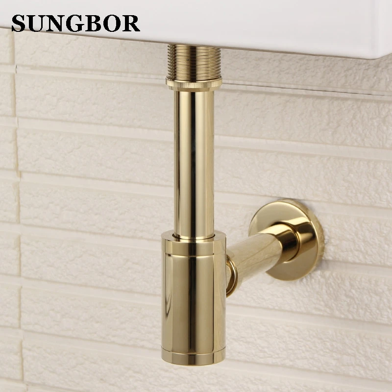 Günstige Siphon Drain Flasche Fallen Pop up Abfluss mit überlauf Deodorant Typ Becken Wasser Ablauf Rohr Entwässerung Bad Waschbecken Sanitär Rohr