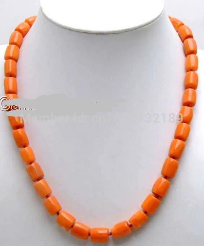 

j0076 GENUINE 10-11mm Thick Slice NATURAL Pink Coral 18" Necklace