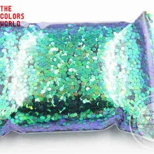 Tcr402 Хамелеон блеск зеленый с фиолетовым и золотой блеск цвет 2.0 мм Размеры в круглый горошек Блеск для ногтей Книги по искусству или украшения DIY
