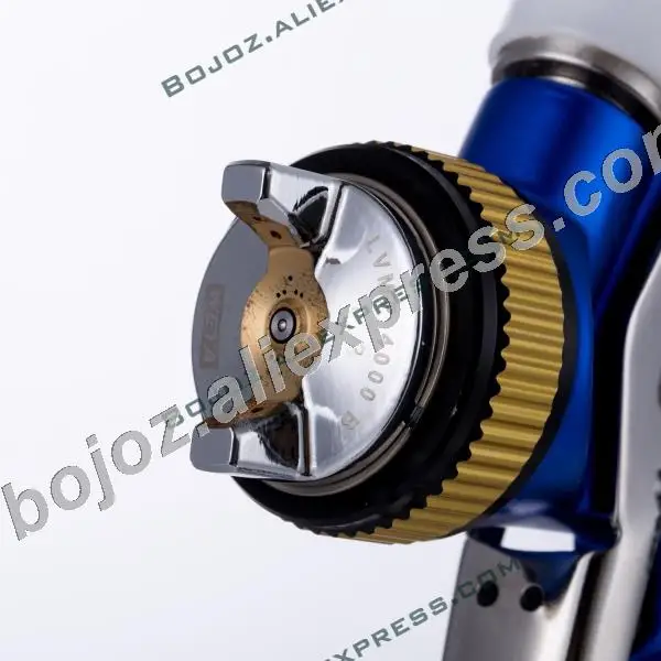 

High quality Blue- Limited Edition HVLP Paint Spray Gun Gravity feed 1.3mm with PVC 600ml cup for Car body
