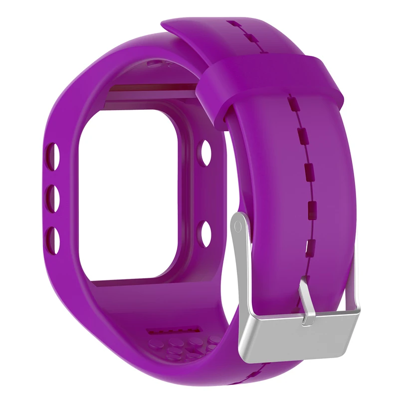 NEW High Quality Soft Silicone Replacement Wrist Band Protector Case Cover for Polar A300 Smart Watch Shell - Цвет: Purple