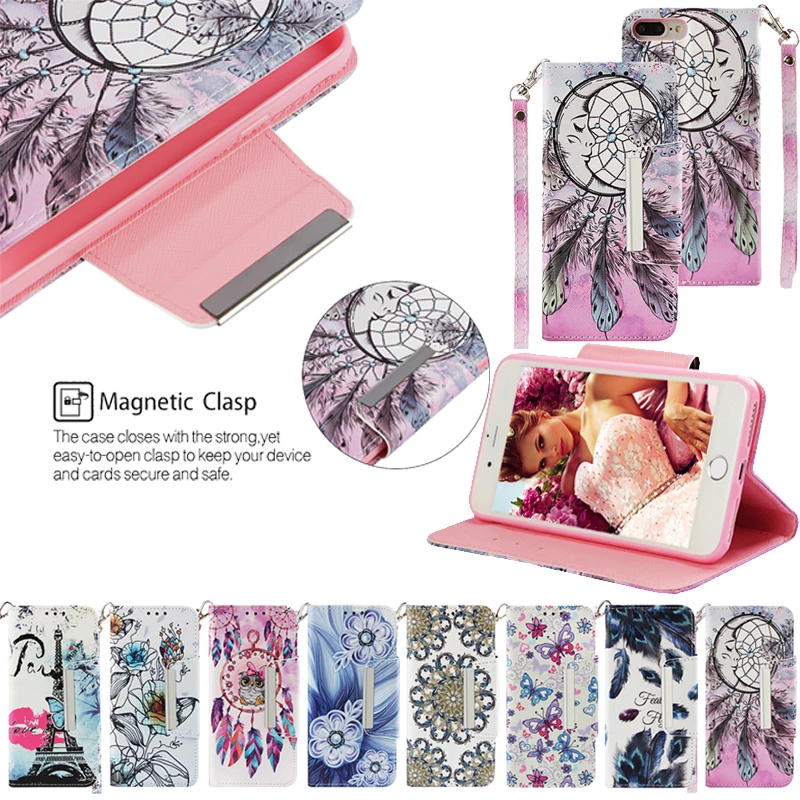 

Fashion Leather Wallet Magnetic Flip Phone Soft TPU Silicone Case Cover Shell Coque Funda for HUAWEI P Smart Y5 Y9 2018 Honor 7C