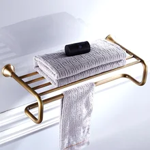 Wall Mounted Antique Brass Towel Bars Bathroom Towel Hanger Bathroom Accessories Towel Rack ZD881 brass antique single towel bars bathroom wall mounted towel rod holder wholesale and retail bathroom accessory