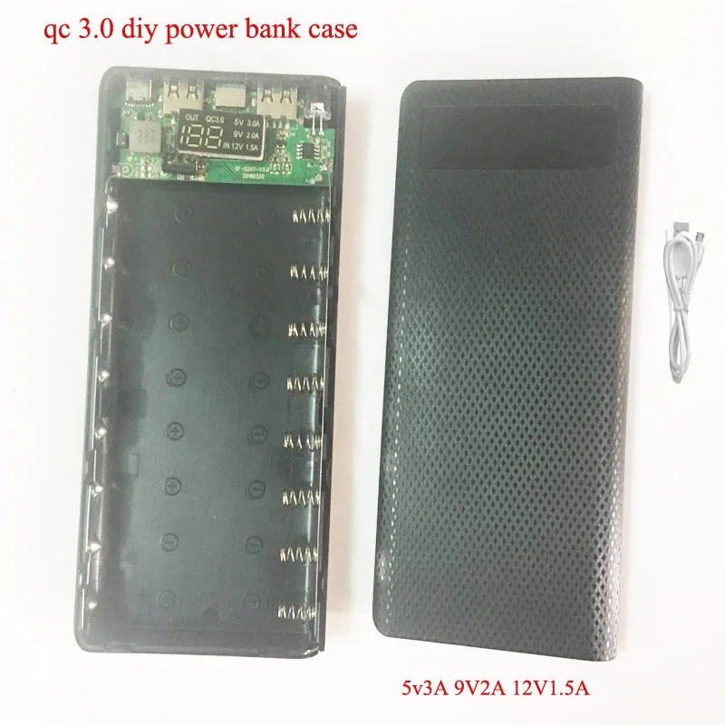 

Quick Charger 3.0 Power Bank Diy 18650 Case QC3.0 5V 9V 12V Fast Charger Power Bank Case Box Battery Box