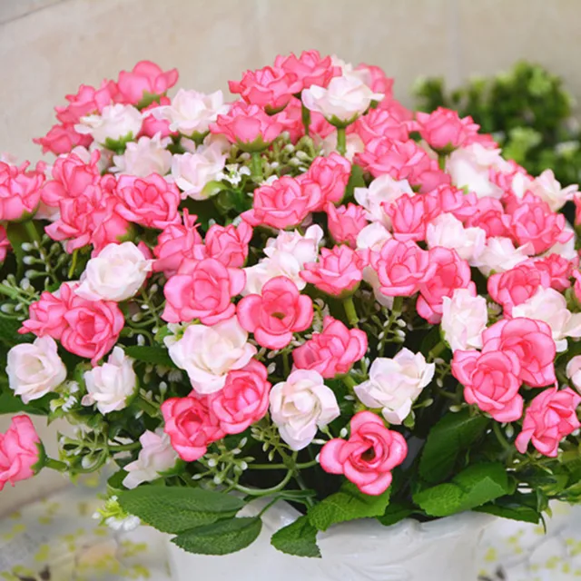 25 Head Artificial Flowers Latex Real Touch Rose Wedding 25 Head Artificial Flowers Latex Real Touch Rose Wedding Bouquet Home Party Fake Decor