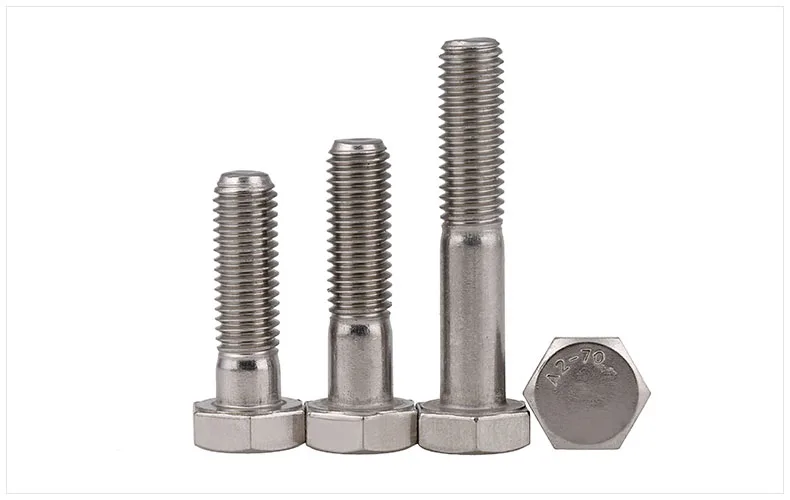 

8pcs DIN931 M6 M8 M10 M12 M16 M20 304 Stainless Steel Partial Half Thread External Hex Hexagon Head Screw External hex screws