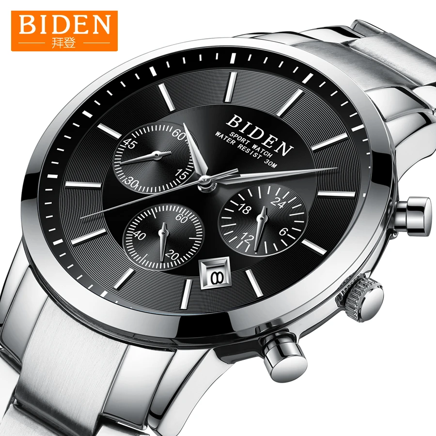 

2018 Watches Men BIDEN Fashion Sport Quartz Date Clock Mens Watches Top Brand Luxury Business Waterproof Watch Relogio Masculino