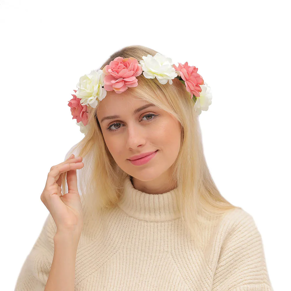

Flower Girl Wedding Flower Bride Wreath Floral Garlands Bride Headband Hair band Hair Accessories Boho Headpiece