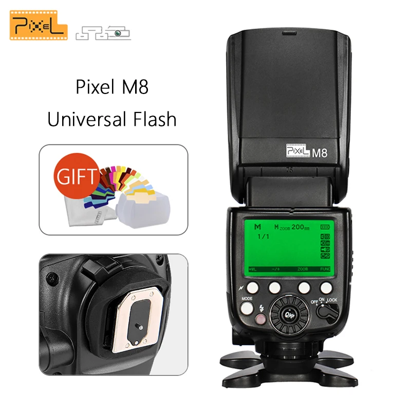 

Pixel M8 Universal Flash Speedlite 2.4G Wireless Transmission with King Pro receiver For Canon Nikon Sony VS YN560 III JY680A