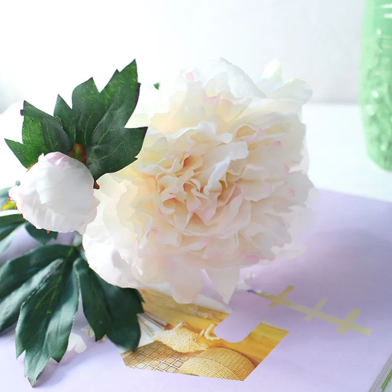 Silk peonies roses artificial flowers  (26)