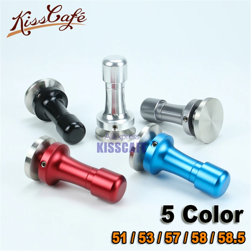 51/53/57/58.35mm Elasticity Adjustable Coffee Tamper 304 Stainless Steel Aluminum Handle Pressure Press Hammer Coffee Accessorie 51/53/57/58.35mm Elasticity Adjustable Coffee Tamper 304 Stainless Steel Aluminum Handle Pressure Press Hammer Coffee Accessorie